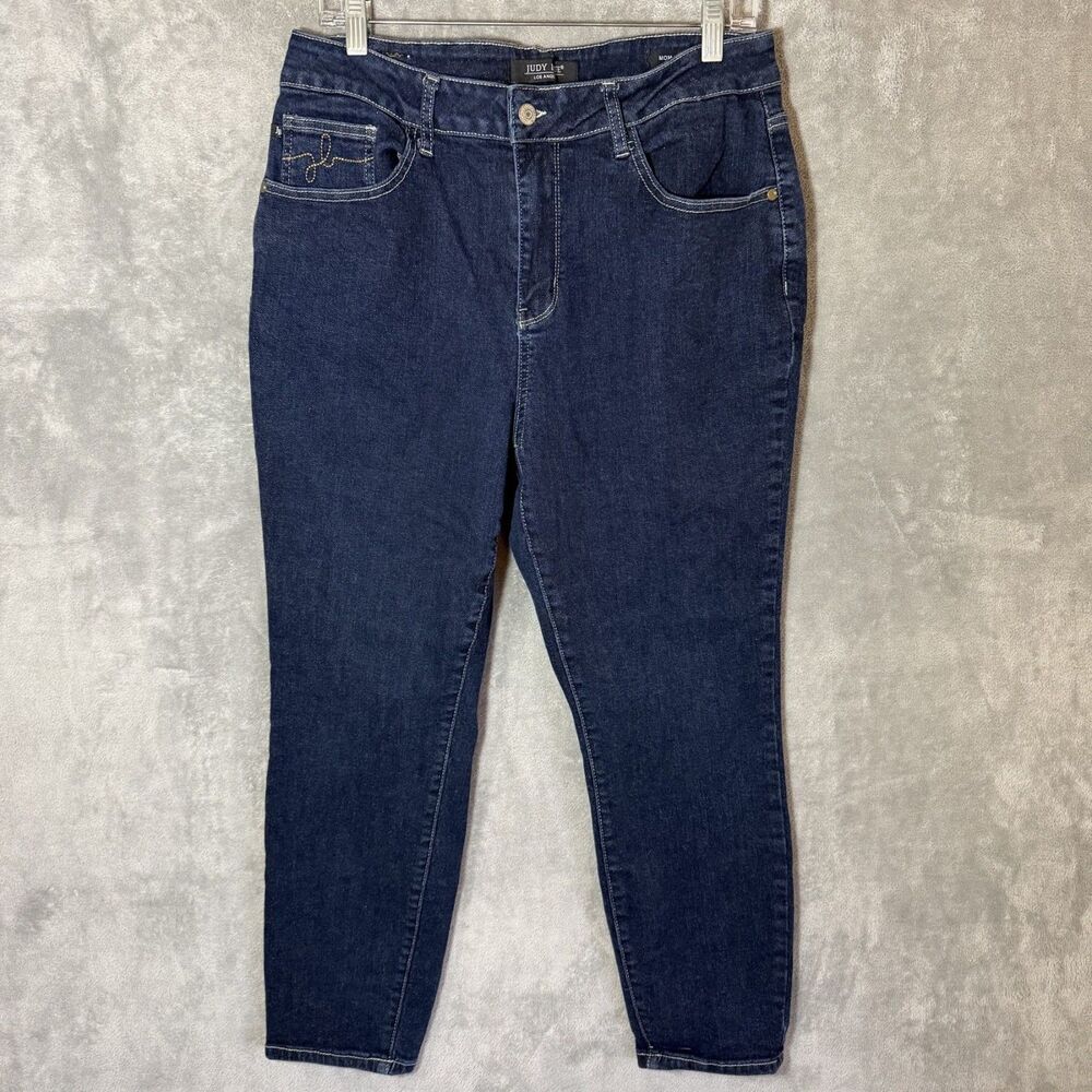 Judy Blue Mom Jeans Women 16W Plus Dark Blue High Rise Stretch Denim